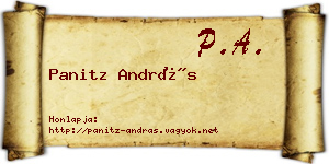 Panitz András névjegykártya